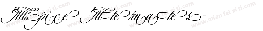 Allspice Alternates字体转换
